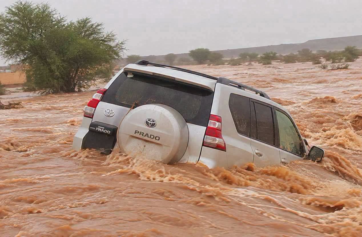وفاة سائق سيارة بعد أن جرفتها السيول في بلدية الطواز بولاية آدرار